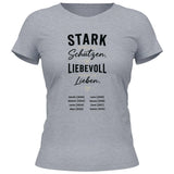 Stark genug zu Schützen Liebevoll genug zu Lieben - personalisierbares T-Shirt 2025