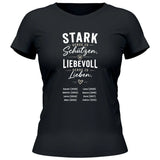 Stark genug zu Schützen Liebevoll genug zu Lieben - personalisierbares T-Shirt 2025