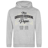 Mein grösstest Geschenk nennt mich Papa - personalisierbarer Hoodie 2025 (Unisex)